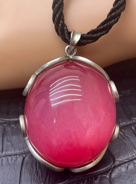 天然水晶吊坠发晶吊坠红发晶吊坠挂件手工银包男女生日礼物民族风