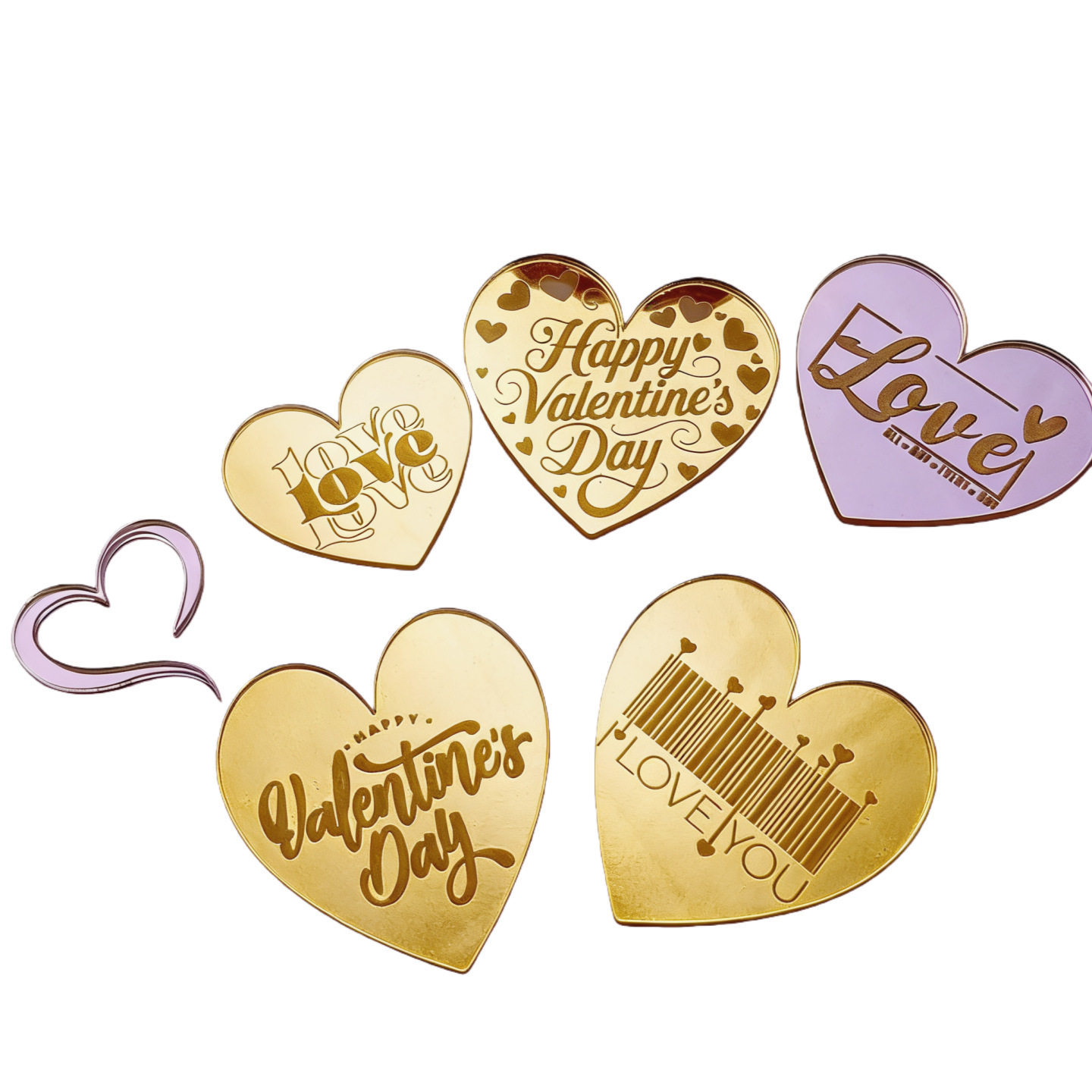 情人节系列ins风打标亚克力纸杯蛋糕装饰爱心心形情人节插件情侣,淘宝优惠券,粉丝福利购,淘宝优惠卷