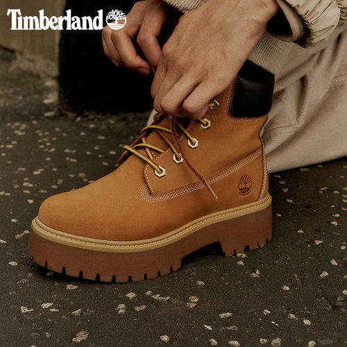 Timberland添柏岚官方踢不烂女鞋大黄靴马丁靴厚底增高防水|A5RJD - 图2