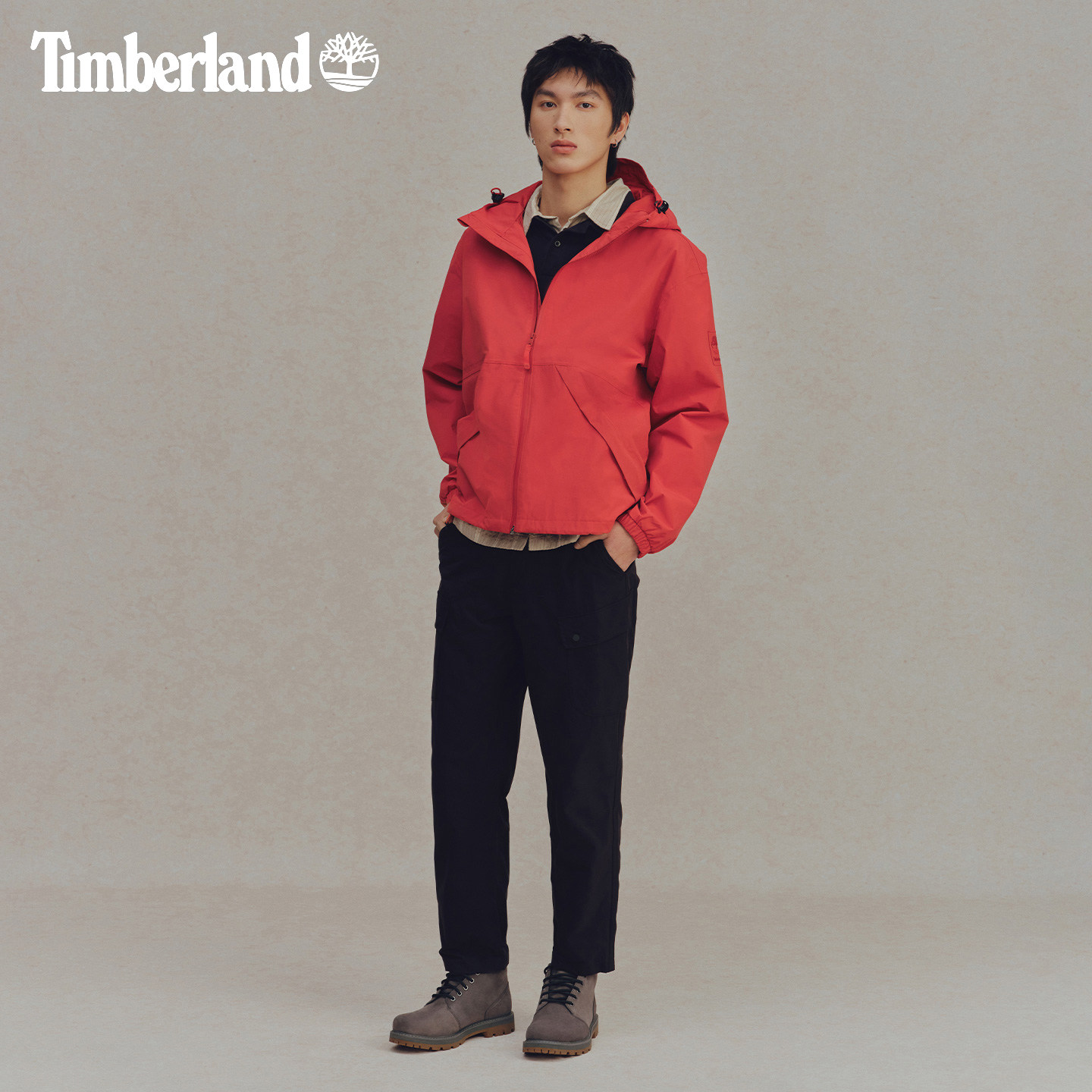 Timberland添柏岚官方男装冲锋衣外套连帽夹克户外防水防风|A69PU