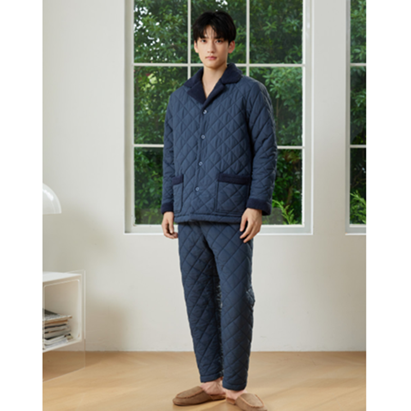 弗劳思男士冬季夹棉家居服套装加厚保暖分体式睡衣休闲加厚,淘宝优惠券,粉丝福利购,淘宝优惠卷