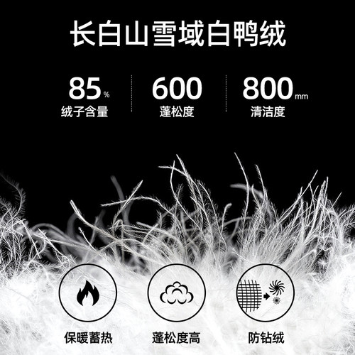 骆驼火山羽绒服男冬季2025新款外套女情侣反季短款连帽黑色面包服 - 图1