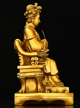 铜碧霞元君摆件泰山奶奶工艺品