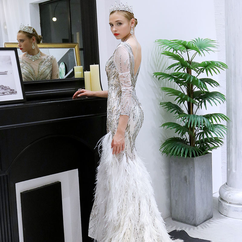 leedyme预售推荐重工定制钉珠婚纱 leedyme礼服/晚装