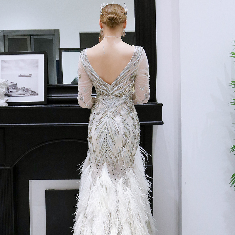 leedyme预售推荐重工定制钉珠婚纱 leedyme礼服/晚装