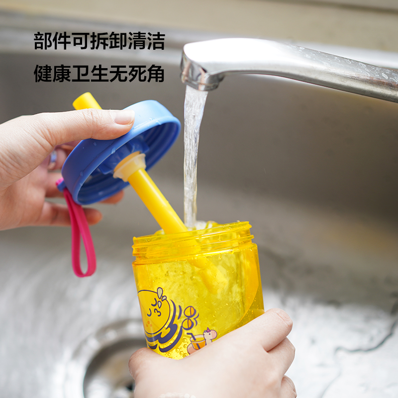 乐扣乐扣水杯女夏季高颜值奶茶吸管杯大容量咖啡杯学生便携杯子男