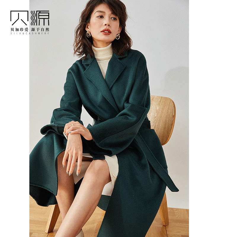 Celebrity caramel colored labbro water ripples coat