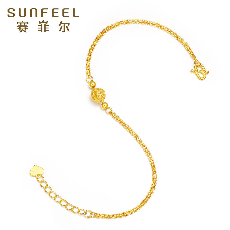 赛菲尔花丝绣球系列转运珠黄金手链转运珠手链足金999.9绣球手链,淘宝优惠券,粉丝福利购,淘宝优惠卷