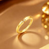 Safir gold ring pure gold 5D hard gold old money style fashionable minimalist versatile open ring as a gift for your girlfriend