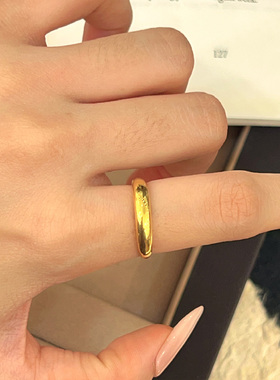 赛菲尔男女光圈足金戒指