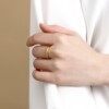 Saphire solid gold ring for women