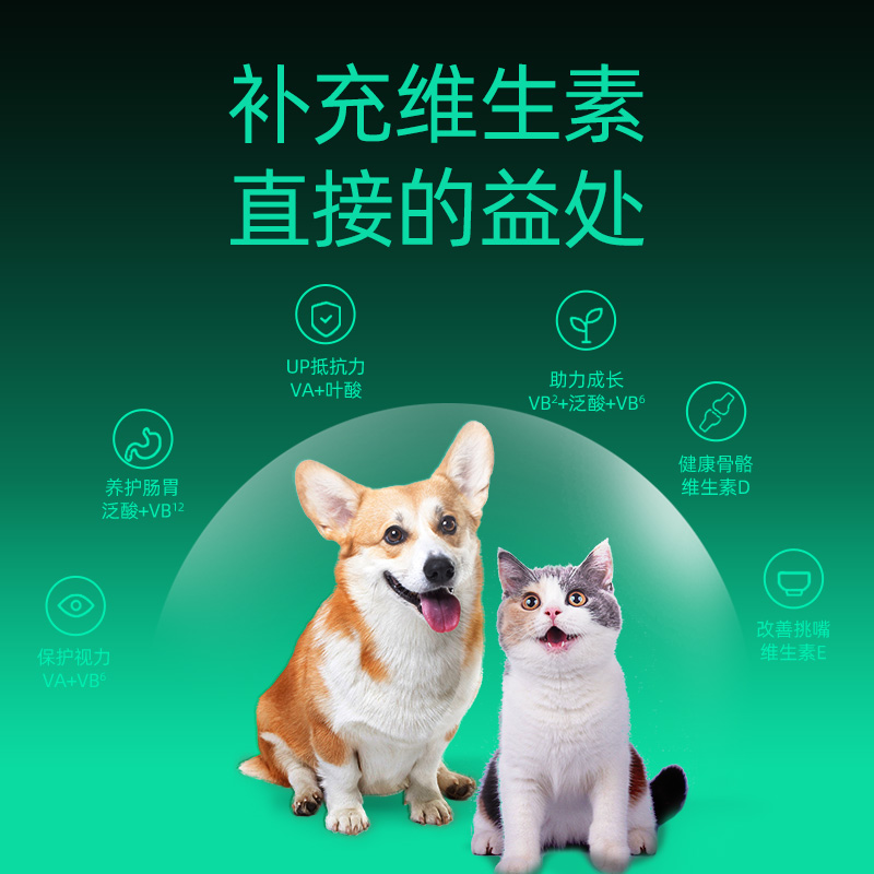 小宠益生菌复合维生素猫咪宠物狗狗专用多种维生素B猫用防掉毛 - 图3