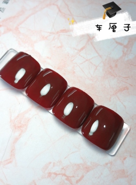 手工订制单色纯色光疗假指甲穿戴脚趾甲片大拇指4片成品美甲贴片