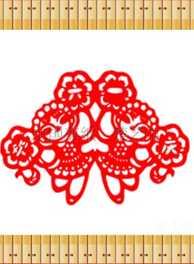 六一儿童节剪纸窗花 幼儿园学校剪纸画 学生手工作品 祖国的花朵