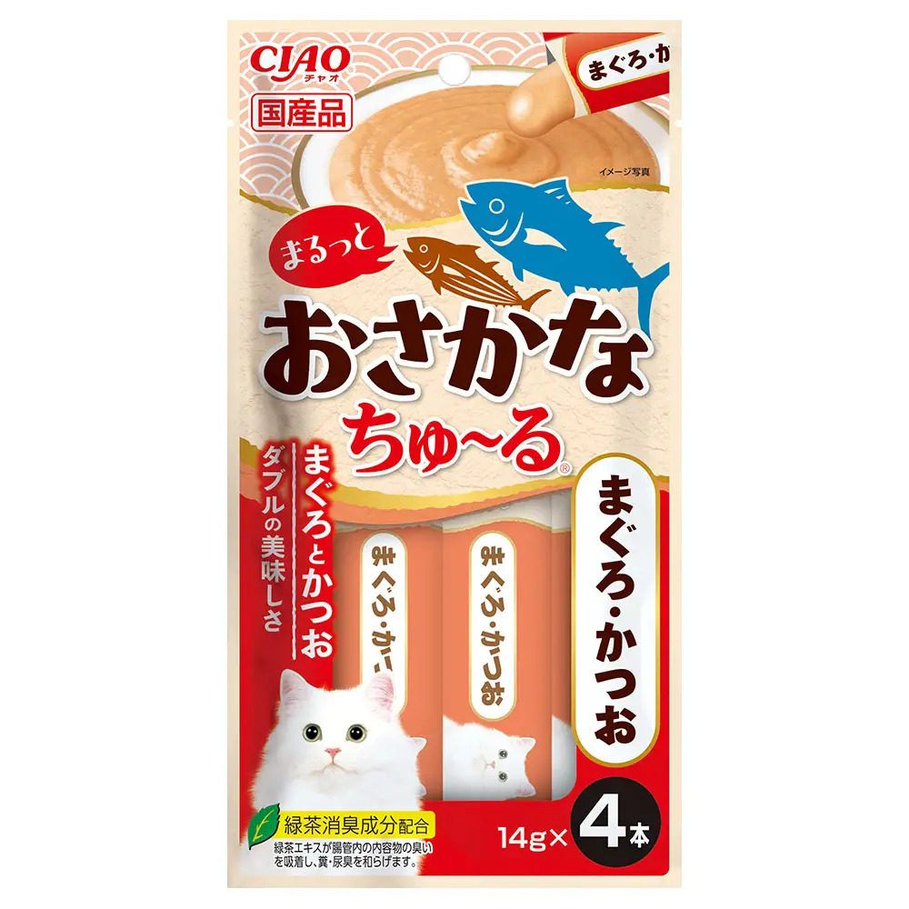 【果酱家】日本Ciao伊纳宝 金枪鱼鲣鱼混合猫条 猫零食湿粮,淘宝优惠券,粉丝福利购,淘宝优惠卷