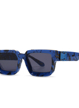 Ciseonik 未来感Y2K秋冬模特走秀云朵印花太阳镜摩登蓝天白云墨镜