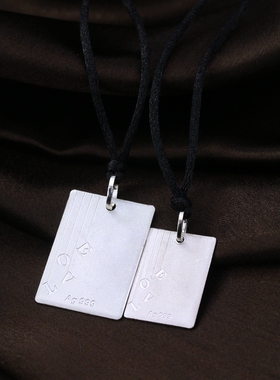 足银韩版饰品字母情人节礼物吊坠