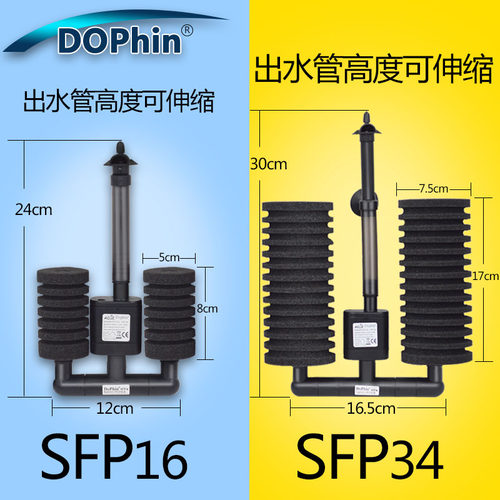 仟锐水妖精吸便过滤器反气举静音双头氧气泵三合一流化床水妖精 - 图2