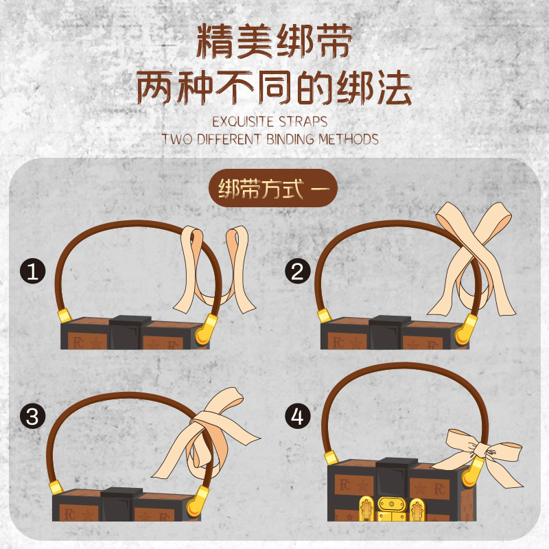 方橙FC8296迷你时尚包包女孩6儿童手工提包手袋拼装积木玩具礼物 - 图1