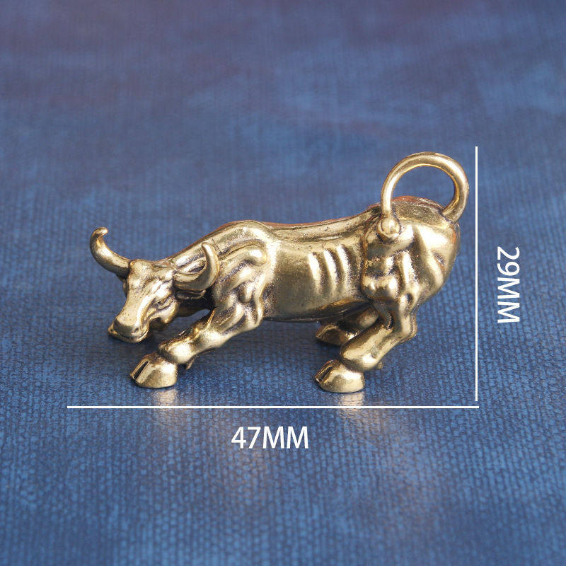 纯黄铜华尔街小斗牛实心十二生肖牛气冲天装饰茶宠桌面工艺品摆件,淘宝优惠券,粉丝福利购,淘宝优惠卷