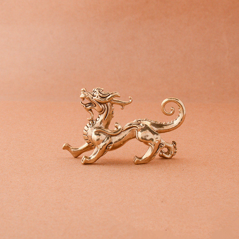 纯黄铜招财麒麟摆件家居办公室桌面小摆件麒麟瑞兽黄铜工艺品摆件,淘宝优惠券,粉丝福利购,淘宝优惠卷