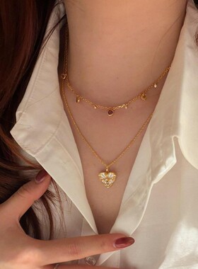 新古巴比伦之心雕刻天然贝壳项链轻奢高级感新年项链精致气质项链