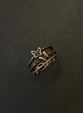 中古vintage幸运戒指轻奢高级感小众气质ins风宫廷复古设计