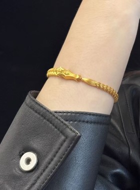 黄金色麦穗金鬃马鞭手链女小众轻奢高级感时尚百搭马年本命年手饰