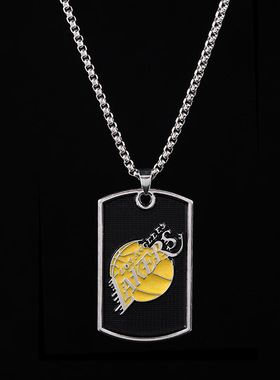 欧美风男潮酷狗牌项链嘻哈风六芒星老鹰翅膀滴油合金配饰多款可选