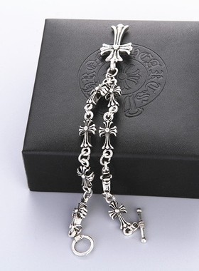 网红雪梨蛇蛇权志龙同款十字架手链男女潮人克罗时尚情侣手链