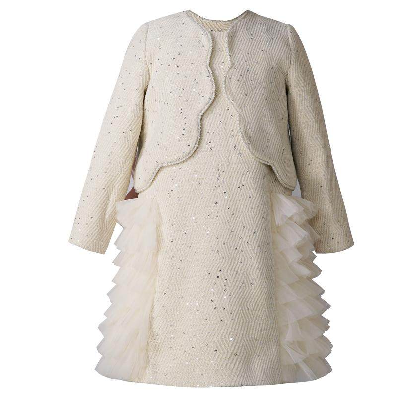 Colado扣诺女童秋冬小香风套装礼服两件套生日公主裙主持人表演装,淘宝优惠券,粉丝福利购,淘宝优惠卷