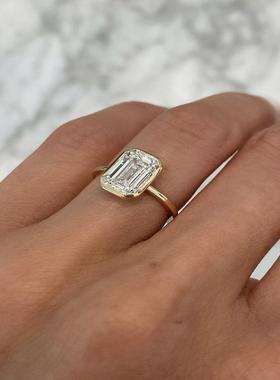 创意款风镶嵌宝石戒指镀金保色