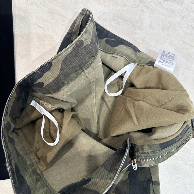 American retro 100 cotton camouflage skirt women's spring and summer 2026 new loose straight workwear skirt casual skirt