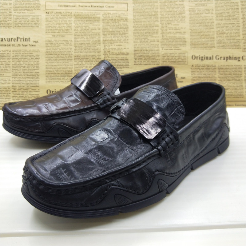 撤柜真皮头层牛皮里外全皮软底手工上线一脚蹬防滑百搭豆豆鞋男鞋,淘宝优惠券,粉丝福利购,淘宝优惠卷