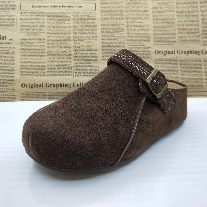 撤柜处理真皮反绒牛皮平底包头穆勒鞋防滑轻便平底休闲韩版女拖鞋,淘宝优惠券,粉丝福利购,淘宝优惠卷