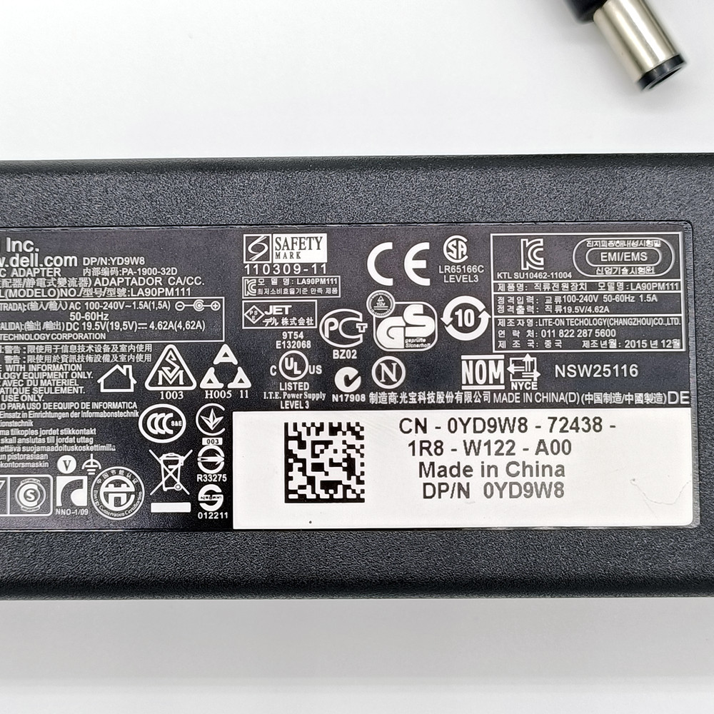 原装戴尔N4010 N4030 E5470 E727019.5V4.62A电源适配器90W充电器 - 图1