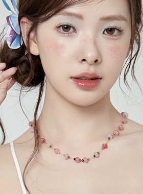 原创设计天然石串珠项链女款