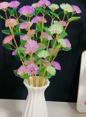 铃兰仙子花束手工串珠材料包家居饰品摆件创意手工渐变色瓶自己做