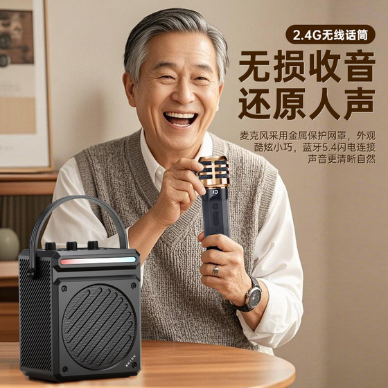 十度H12无线音响户外广场舞音箱家用K歌麦克风话筒家庭ktv卡拉ok