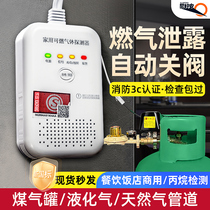 Gas Leakage Siren Hotel Commercial Wireless Liquefied Gas Tank Safety Valve Gas Alarm Automatic Cut Off Valve