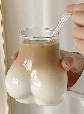 创意搞怪屁股造型高硼硅玻璃杯｜
