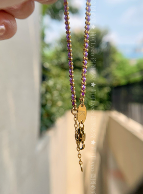 高强保色洗澡可戴钛钢镀24k金法国幸运手链女款简约ins轻奢高级感