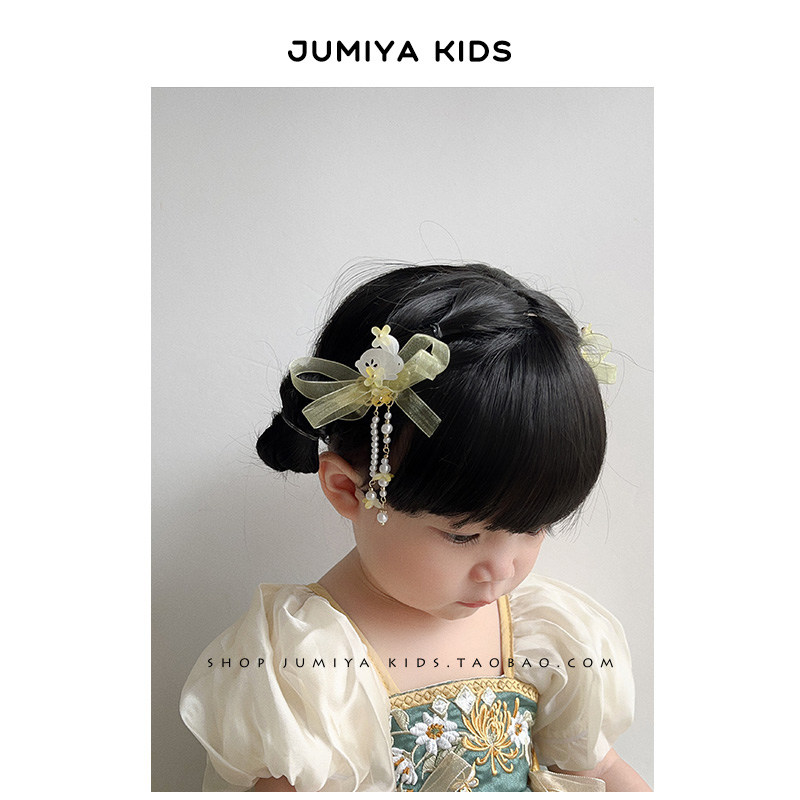 玉兔款~儿童中国风汉服头饰发夹古装宝宝古风元素搭配小女孩发饰 - 图0