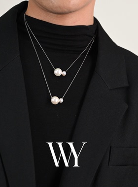 WY《F1:狂飙飞车》男二同款路路通叠戴双层项链吊坠小众高级感