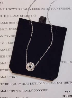 少女心日韩风镂空星球镶钻锁骨链