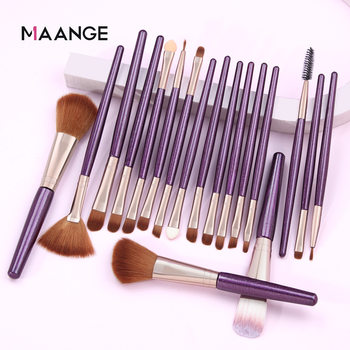 Maange 18 PCs Makeup Brush Set Blush Powder Foundation Brush