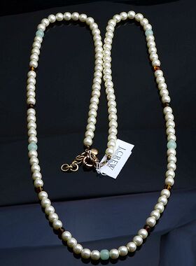 J。。W欧美饰品新款个性气质珠珠毛衣链简约大气项链女配饰