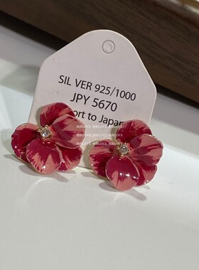 轻奢超仙花朵耳钉耳环耳夹