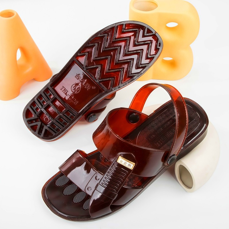 男士牛筋凉鞋拖鞋两用新款时尚复古防滑耐磨熟胶休闲防臭舒适拖鞋,淘宝优惠券,粉丝福利购,淘宝优惠卷