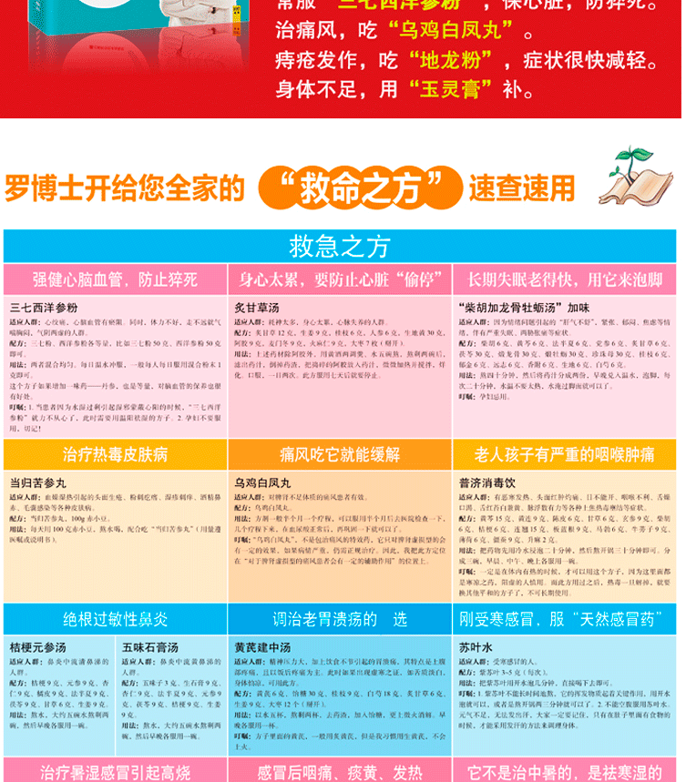 正版救命之方修订升级版罗大伦的中医养生书籍三高食谱心脏病痛风高血压心脑血管糖尿病书籍胃病养胃书泡脚养生书籍中医紫图-图2